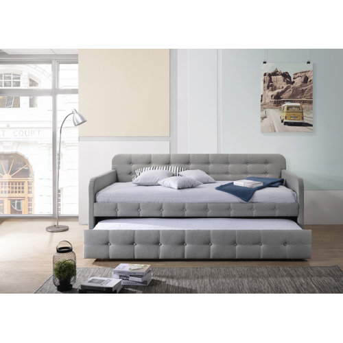 Andover Mills™ Seraphine Upholstered Daybed with Trundle & Reviews